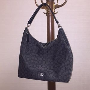 Grey shoulder Coach bag